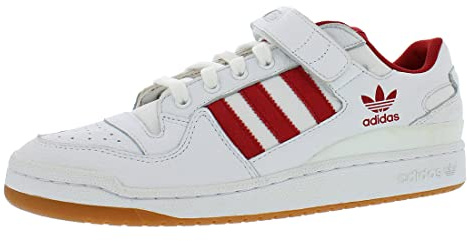 adidas Men's Forum Low Shoes, Footwear White/Power Red/Gum 2/Clean White, 12.5 UK