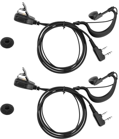 YXYYXY Two-Way Radio Earpiece Compatible with Midland Ear-Clip Headset for Midland Walkie Talkie Earpiece，Walkie Talkie Headphones Fit for Midland All GXT, LXT and G-Series，2 Pack