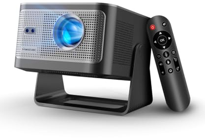Magcubic Mini Proiettore Native 1080P, 4K 8K Supportato, Proiettore Portatile Android 14, WiFi 6 Bluetooth 5.4, 600 ANSI Lumen, Autofocus, Altoparlante 12W, Rotazione 180°, Home Cinema Esterno
