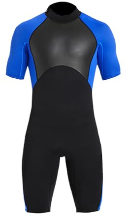Domary Traje de Neopreno para Hombre Shorty Traje de Buceo Cuerpo Completo Neopreno 2 Mm Buceo Surf Natación Deportes Acuáticos Protección Térmica UPF50+ Tejido Elástico (SG)