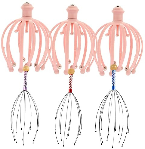 Beavorty Masajeador De Cabeza Meridian Comb Aparato De Masaje Garras Herramienta De Masaje Para Salón Masajeadores De Cabelludo Forma De Pulpo