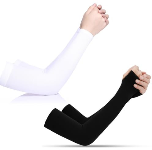 JRYXDS Armstulpen 2 Stück Unisex, Arm Sleeve Atmungsaktiv Anti-UV Arm Warmers für Frauen Männer Radsport Golf Radfahren Volleyball, Radfahren, Basketball, Laufen, Outdoorarbeit, Gaming