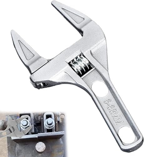Cloudlink 1PC Adjustable Wrench Strong Clamping Force Easy to Use Ergonomically Design Large Adjustable Spanner Durable and Long Lasting Shifting Spanner Shank Plumber for Bathroom Washbasin