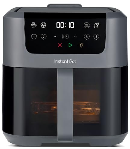 Friteuse à air chaud Instant Pot Vortex Compact Truffle, panier de 5 litres, taille familiale 4 en 1 Friture à air chaud, séchage, cuisson, réchauffage, revêtement antiadhésif, facile à nettoyer.