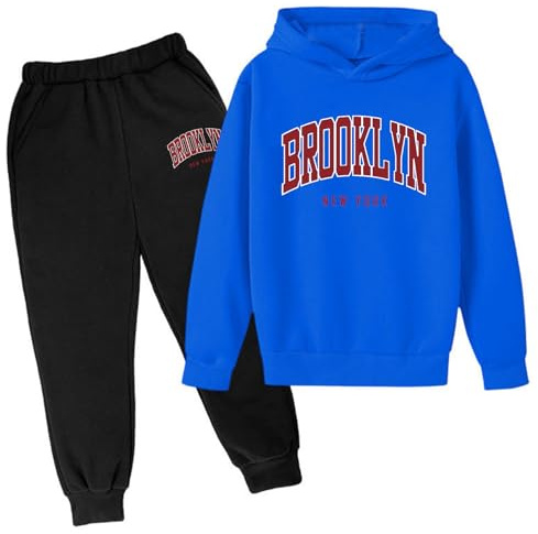 Garçon Survêtement 2PCS Sweat Capuche Filles Printemps Haut Coton Sweater Pullover Pantalon Jogging Enfant Garcon 2 PC Ensemble en pièces Sweatshirt pour Les Activités Sportives