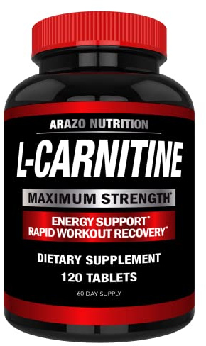 Super Strength L-Carnitine 1000mg Servings Plus Calcium for Boosted Metabolism and Improved Muscle Gain - Arazo Nutrition