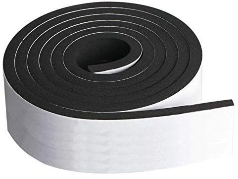 Neoprene Foam Strip Roll By Dualplex, 3 Wide x 10' Long 1/4 Thick, Weather Seal High Density Stripping with Adhesive Backing – Weather Strip Roll Insulation Foam Strips