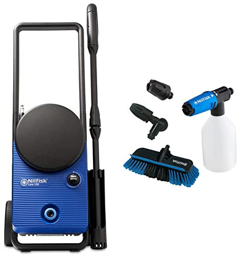 Nilfisk 128471286 Core 130 Bar High Pressure Washer with Power Control for Home, Garden and Car Blue & Alto Click & Clean Car Cleaning Kit