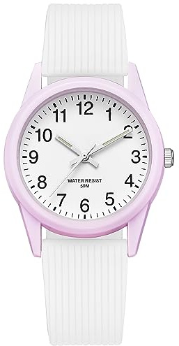 CIVO Reloj Analógico Infantil con Pulsera de Silicone 50M Impermeable Luminoso Fácil de Leer para Niños, Regalo Ideal 4-10 Años