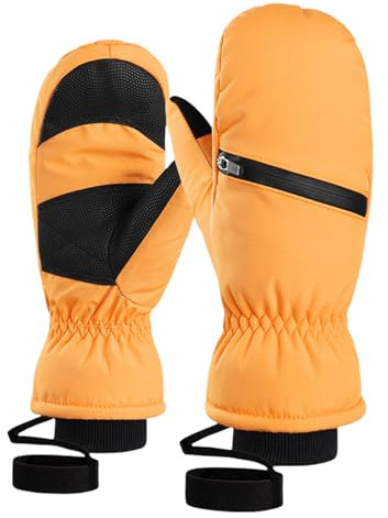 XZQYDS Ski-Fäustlinge für Damen und Herren, Winterhandschuhe, wasserabweisend, Skihandschuhe, warme Handschuhe, Snowboard-Fäustlinge, Touchscreen-Handschuhe