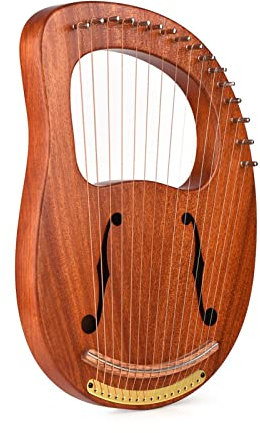 Lyre Harpa 16-strängade trälyra Harpa strängar Massivt trä stränginstrument med bärväska Stämnyckel