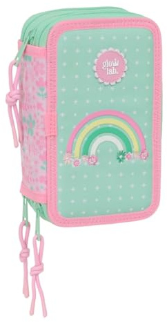 safta Glowlab Amazing - Trousse Scolaire avec 37 Outils Inclus, Trousse pour Enfant, idéale pour Les Enfants de 5 à 14 Ans, Confortable et Polyvalente, qualité et résistance, 12,5 x 5,5 x 19,5 cm,