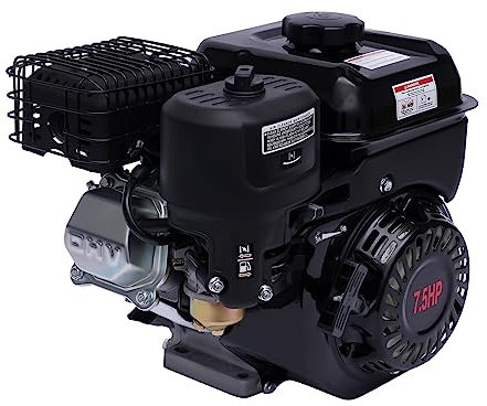 Moteur à essence 4 temps - Avec moteur à essence - Moteur de bateau de course - Moteur de jardin - Moteur 4 temps - 7,5 CV - 3600 tr/min - Réservoir de pilote de 0,95 gallons