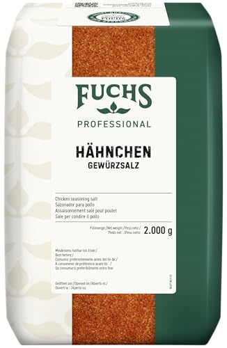 Fuchs Professional - Hähnchen Gewürzsalz | Herzhaftes Gewürz für Hähnchen-Gerichte | Profi-Qualität für Großverbraucher | 2 kg im recyclebaren Beutel