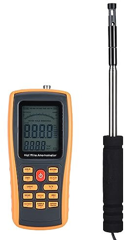 500 Data Anemomètre Précision Température de Vitesse du Vent Idéal pour la Navigation avec un Rétroéclairage LCD
