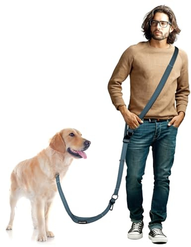WANFIRE Hands Free Dog Leash, Multifunctional Crossbody Dog Leash