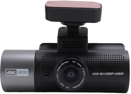 Jenivaint Jenivaint Cámara de Tablero, Cámara Dual Frontal 4K y Trasera 1080P con Lente Gran Angular de 170°, Pantalla IPS de 3 Pulgadas, WiFi 5G, Grabación en Bucle, Sensor G, Modo de