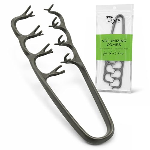 LAC FOR YOU Pettine Volumizzante Capelli Corti e Mossi – Pettine Texture Uomo per Volume Naturale – Pinza a Denti Larghi Accessori Capelli Styling