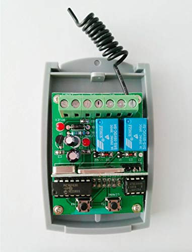 Receptor Aprimatic compatible Receptor universal de 2 canales para mandos a distancia Aprimatic TR2/TR4/TM4. 12-24 V CA/CC, NO/NC 433.92Mhz código variable/código fijo.