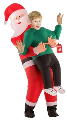 Morph Costume Gonfiabile Babbo Natale, Costume Natale Gonfiabile