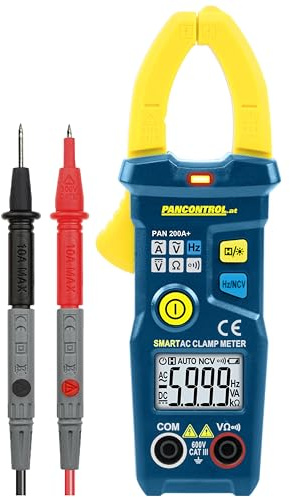 Pancontrol® PAN 200A+ Digital-Stromzange 200A AC CAT III 600V | mit automatischer Funktionswahl | kontaktloser Spannungsprüfer, 1-polige Phasenprüfung