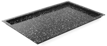 HENDI Gastronorm Tray, CONVECTOMAT, hitzebeständig bis 300°C, backofengeeignet, Antihaftbeschichtung, mit erhöhtem Rand, GN 1/1, 530x325x(H)20mm, emaillierter Stahl