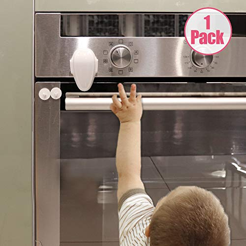 EUDEMON Childproof Oven Door Lock, Oven Front Lock Easy to Install and no Tools Need or Drill (White)
