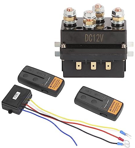 Yctze Contrôleur de Treuil électrique Relais de Treuil DC500A 12V Kit de Télécommande de Treuil sans Fil Relais de Solénoïde de Treuil pour 8000lbs-12000lbs ATV UTV