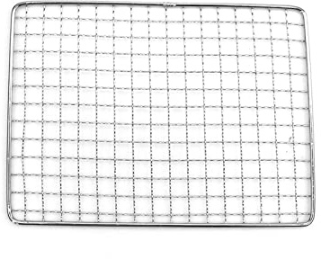 Jadeshay Grillgaller – rostfritt stål, återanvändbara grillställ för utomhuspicknick, grilltrådsnät BBQ grill (20 x 15 cm)