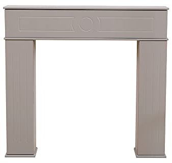 Homeke Living Room Hallway Wooden Fireplace Surrounds Decorative Mantelpiece Storage Fireplace Mantel White/Grey (Grey)