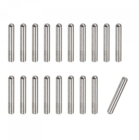 uxcell 3x15mm Dowel Pins, 50pcs 304 Stainless Steel Round Head Flat Chamfered End Dowel Pin Bunk Bed Pins Shelf Pegs Support Shelves Fasten Elements
