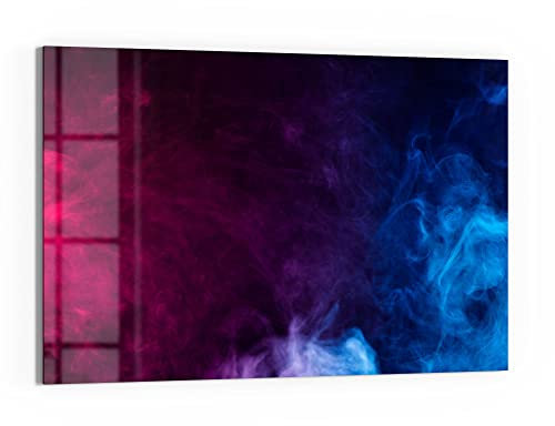 DEQORI Glas-Magnettafel | 90x60 cm groß | Motiv Bunter Farbdunst | Memo-Board aus Glas | Magnetboard inkl. Magnete, Stift & Tuch für Küche & Büro | Tafel magnetisch & beschreibbar