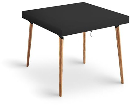 Delixike Schutzhülle für Tischplatte Gartentischabdeckungen,Anti-UV Abdeckung Gartentisch Wasserdicht Gartentisch Abdeckung Gartentischhülle Quadratisch 70 x 70 x 15 cm