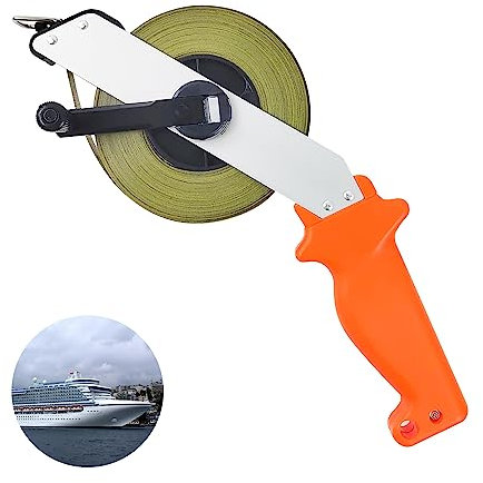 Mètre ruban enrouleur précis de 50 m avec poignée ergonomique - Mètre ruban en acier durable pour des mesures précises (1)