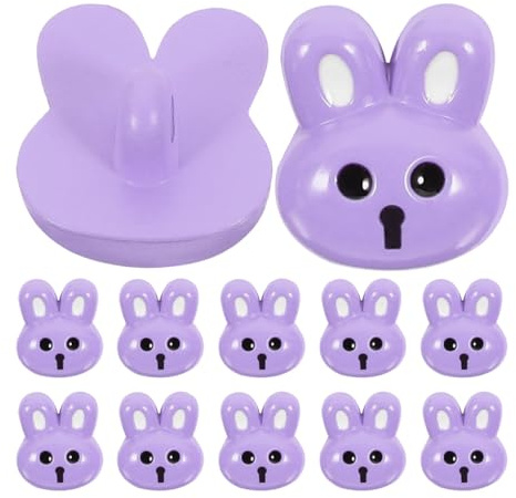 Tofficu 12Pcs Pastel Colour Resin Rabbit Buttons 0.67 Inch Small Buttons for Crafting Kids Clothes Coat Sewing DIY Projects