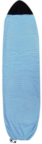51buyoutgo Surfboard Sock Cover, 7ft Quick Dry Stretch Surfboard Bag with Drawstring Closure & Padded Nose Protector Surfing Accessories, Paddle Surf Board Sleeve 200 X 50CM Blue