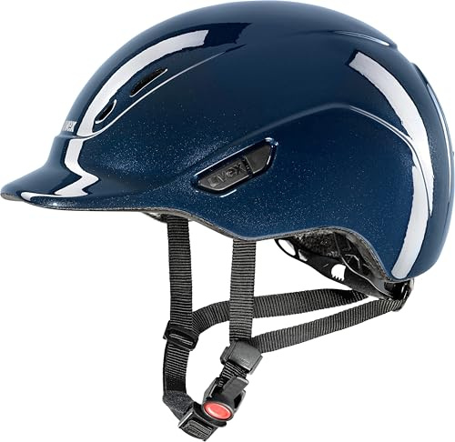Uvex kidoxx – Casco da equitazione per bambini leggero con regolazione individuale e ventilazione ottimale – Navy Shiny