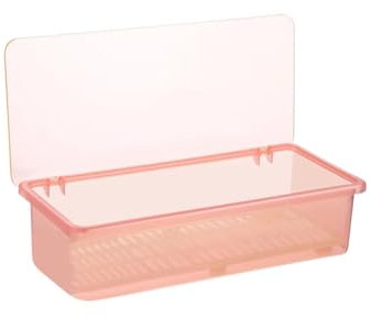 Portaposate in plastica con coperchio, organizer per posate, per piani di lavoro, scatole impilabili (B, taglia unica)