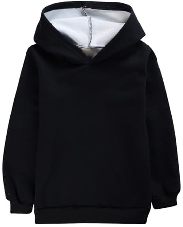 OBiQuzz e invierno y niña color sudadera con capucha para 3 años hasta 16 años sudaderas chaquetas niñas, Negro , 15-16 años