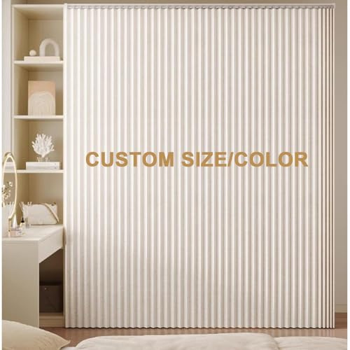 Custom-made sliding closet curtains, Closet curtains for open shelves/closets with sliding rails, dustproof curtains under sink Blackout curtains for Kitchen