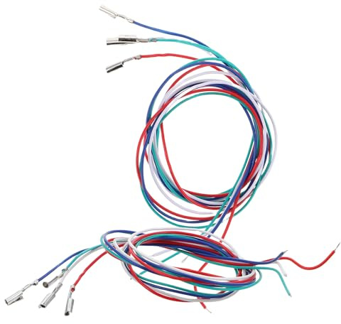 DEARMAMY Cavi per Testine Phono per Giradischi in Vinile 8 Pezzi Fili in Rame e Isolamento Pvc, Facile Installazione per Uso Dj e Feste, Set Quattro Colori