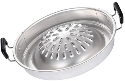 Fafeims Parrilla para Bistec Sartén de Carbón Sabores Tradicionales Tailandeses Cocina de Doble Propósito para Reuniones Familiares Parrilla para Barbacoa de Aluminio Olla Caliente Picnics Al Aire (L)