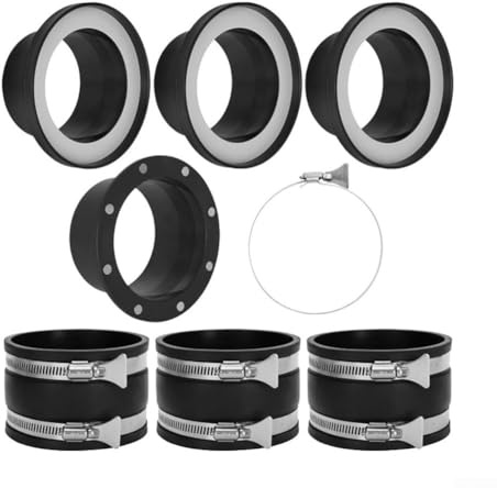 BEYOEE Kit de montaje de conexión rápida de 8 piezas para sistemas de extracción de polvo con junta de goma, abrazadera de acero inoxidable y acoplamiento magnético