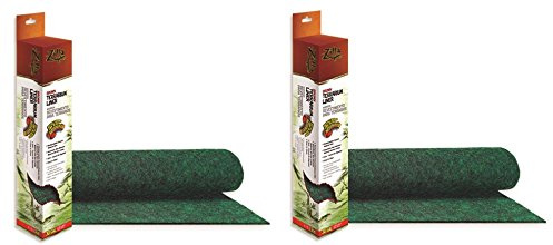 (2 Pack) Zilla Reptile Terrarium Bedding Substrate Liner, Green - 20 Gallon