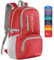 ZOMAKE Mochila Plegable Ligera de Senderismo Pequeña Mochilas Con Resistencia Al Agua 35L Para Hombre Mujer Viaje Trekking Deporte(Rojo)