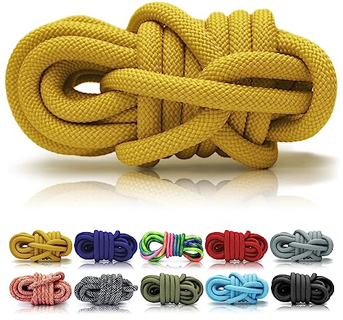 Ganzoo PPM Cuerda 5 m, Polipropileno multifilema Trenzada 10 mm, Amarillo Mostaza, Material para Correa de Perro y Collar, Cabestro, Aparejos, Accesorios artesanales, llaveros, Pulseras y Trenzado