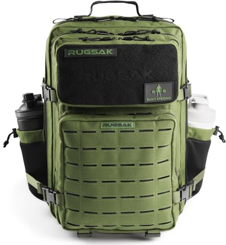 RUGSAK® ALPHA | Sac à dos tactique [15-48L] étanche & EXTREME robuste | Sac à dos militaire | pour le travail en plein air la randonnée le camping et le fitness | Sac à dos de voyage hommes & femmes