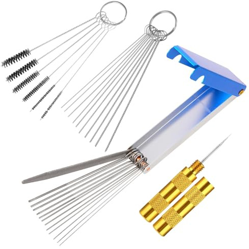 Kit de Nettoyage pour Gicleurs de Carburateur,Outils de Nettoyage de Brosse pour Carburateur Carburateurs Carbon Dirt Jet Remove Cleaner