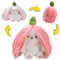Osterhase Plüschtier, 18cm Karotte Erdbeer Kuscheltier Kawaii Hase Stofftier Hasen Verstecken Und Suchen Ausgestopftes Spielzeug Stofftier Plüsch Hasen Kuscheltier Osterhase Geschenk Für Kinder
