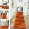 ZUZEKU Läufer Flur Küche Waschbar rutschfest 60X250cm Orange Lang Küchenteppich Flurteppich Teppich Fur Korridor Wohnzimmer Schlafzimmer Meterware Anpassbar